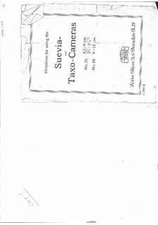 Zeiss Ikon Suevia manual. Camera Instructions.